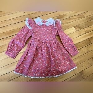 Vintage JcPenneys floral print collared little‎ girls dress